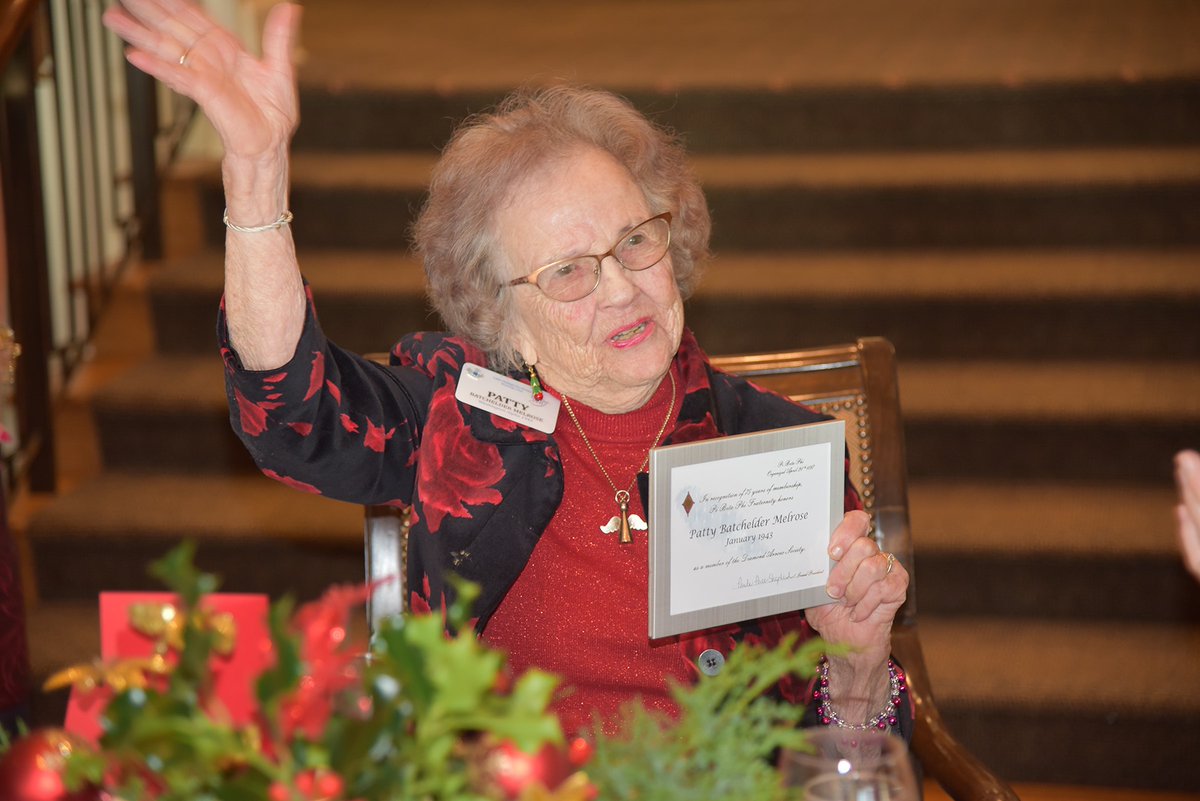 Washington Alpha Patty Batchelder Melrose celebrated 75 years of membership with a special certificate and pin from the Lake Oswego-Dunthorpe, Oregon Alumnae Club. Are you and your sisters celebrating a milestone year? Share your photos and stories with us!