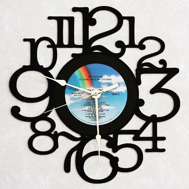 RayStevensMusic's tweet image. Check out this awesome clock made from the Ray Stevens vinyl "He Thinks He's Ray Stevens"! That's pretty cool!
#vinylclock #coolclock #vinylart #checkthisout #funwithvinyl #vinylrecord