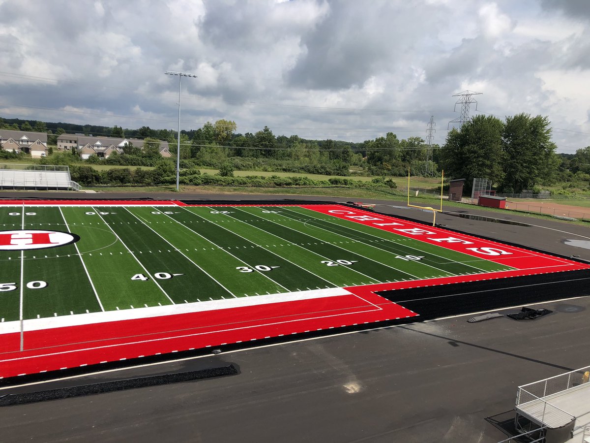 NBHuronChiefs's tweet photo. Huron field layout complete. Couldn’t ask for a better looking field. Thanks to our Huron community for making this happen! Go Chiefs https://t.co/gUPLDmEE80