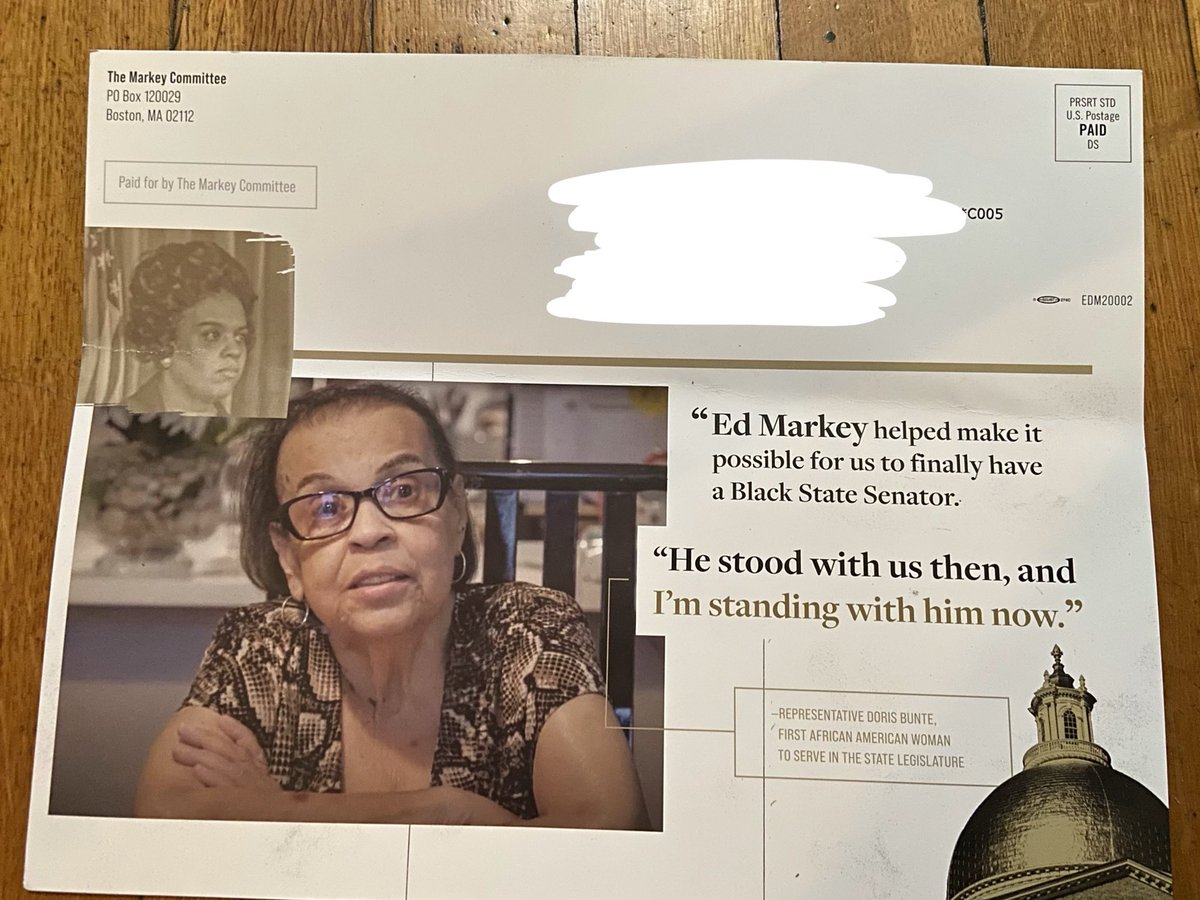 just got these in the mail yesterday. this is the first time I’ve gotten anything and everyone in my household has already casted their votes for markey but i just wanted to point some things out (1/9)