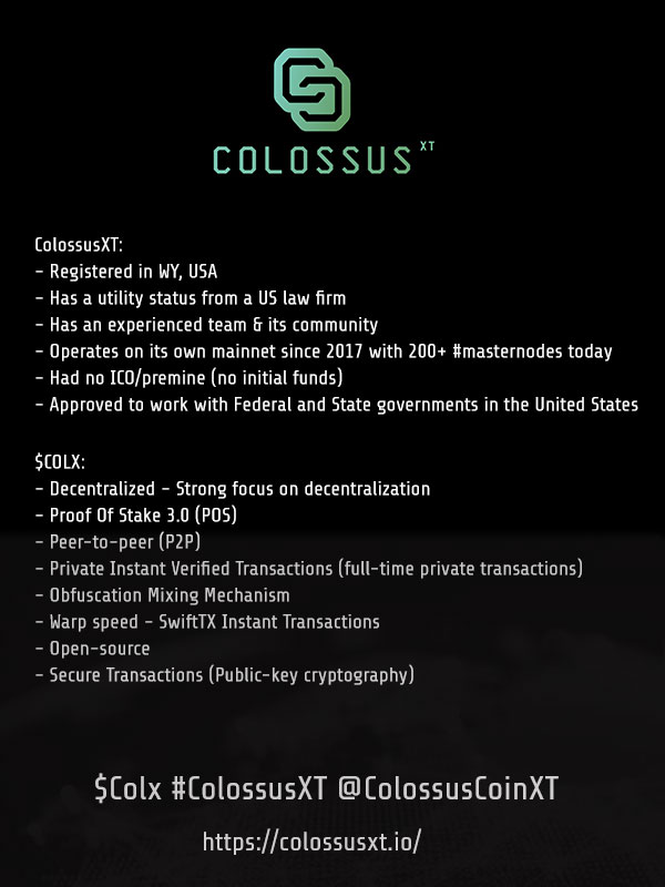 MichalKlimauk's tweet photo. @moonshilla $Colx #ColossusXT @ColossusCoinXT https://t.co/1vmm25Zx8v