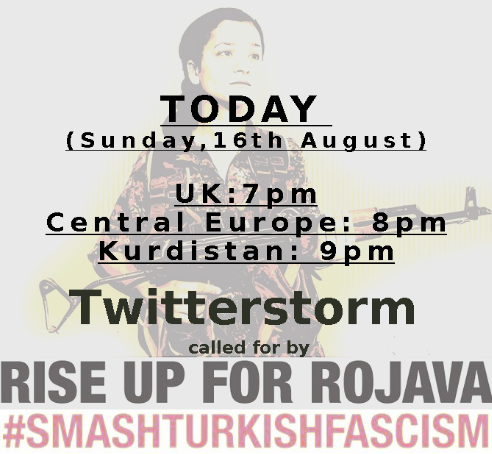 YourAnonNews's tweet photo. Today's twitterstorm will start in half hour.

Hashtag: #SmashTurkishFascism

Read Call for Actions in 8 languages here:

 https://t.co/gPhFC6OKQq https://t.co/z6NsTwVAhT
