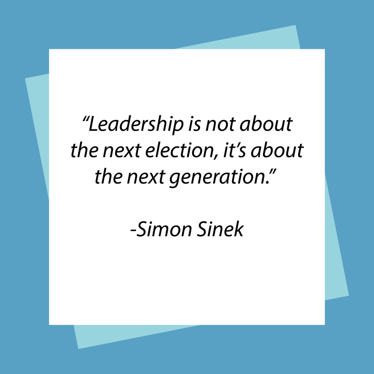 Bold, compassionate leadership looks past yourself and into the future to do the most good for the most amount of people.
