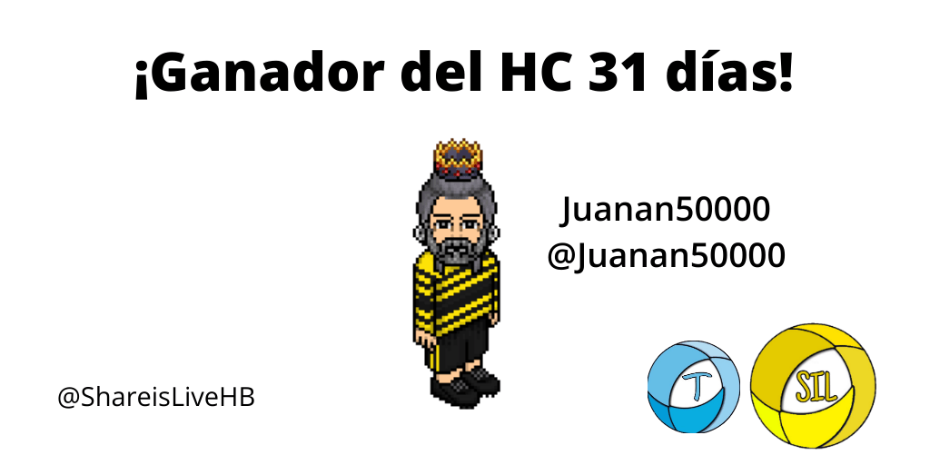 ShareisLiveHB's tweet photo. 💝¡El ganador del HC 31 días es... @Juanan50000!

¡Gracias a todxs por participar! Os esperamos en las próximas actividades, y sorteos.

➡️Pruebas; https://t.co/edvGG4zzwm
➡️@treckhabbo se pondrá en contacto con el ganador y gestionará la entrega del premio. https://t.co/XW4AA6hwm2