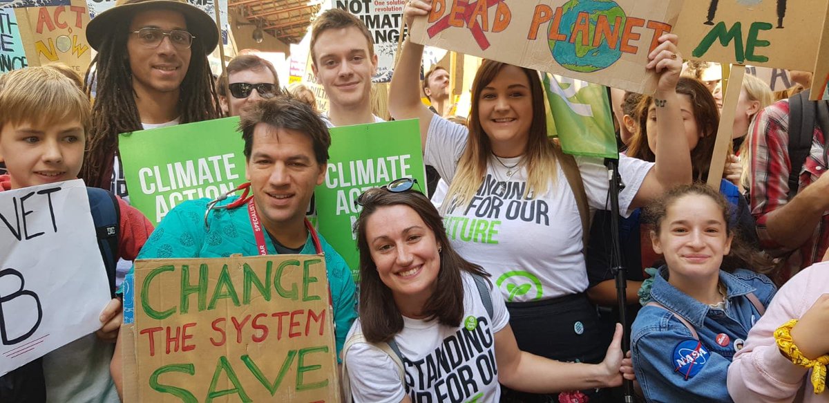 Weeks later we were delivering a massive presence at the global  #YouthStrike4Climate. Young Greens spoke at rallies, joined marches and  @thomashazell1 and I even took over  @TheGreenParty Twitter account for the day while the staff team joined the strikes too! 
