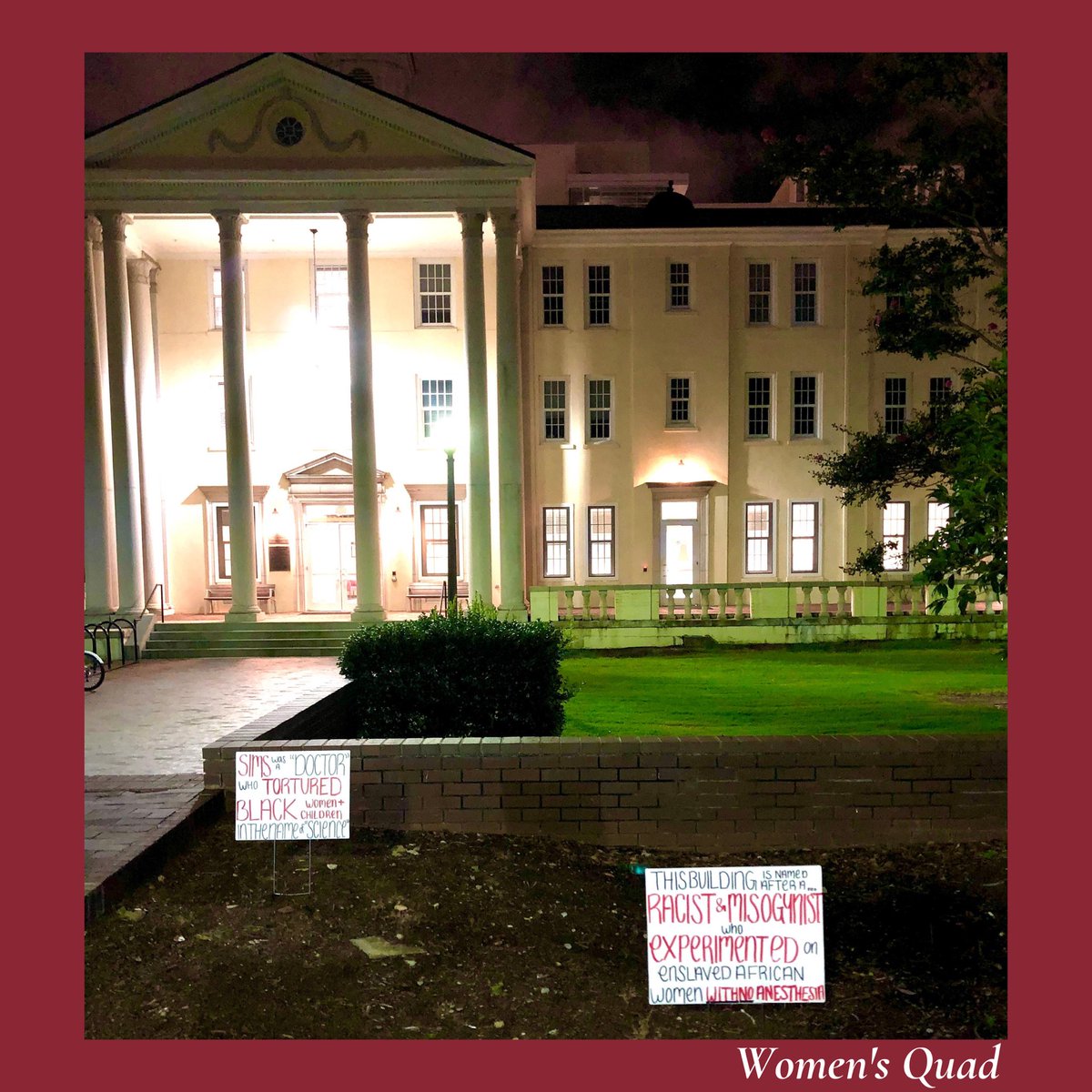 RepealForSC's tweet photo. Students moving in today at @uofsc for the fall semester were met with a #RepealTheHeritageAct sign campaign sharing the true history of the campus and buildings named after Confederate and racist figures, including Sims Hall, Wade Hampton Hall,  and the Strom Thurmond Center: https://t.co/fUNIOTND1k