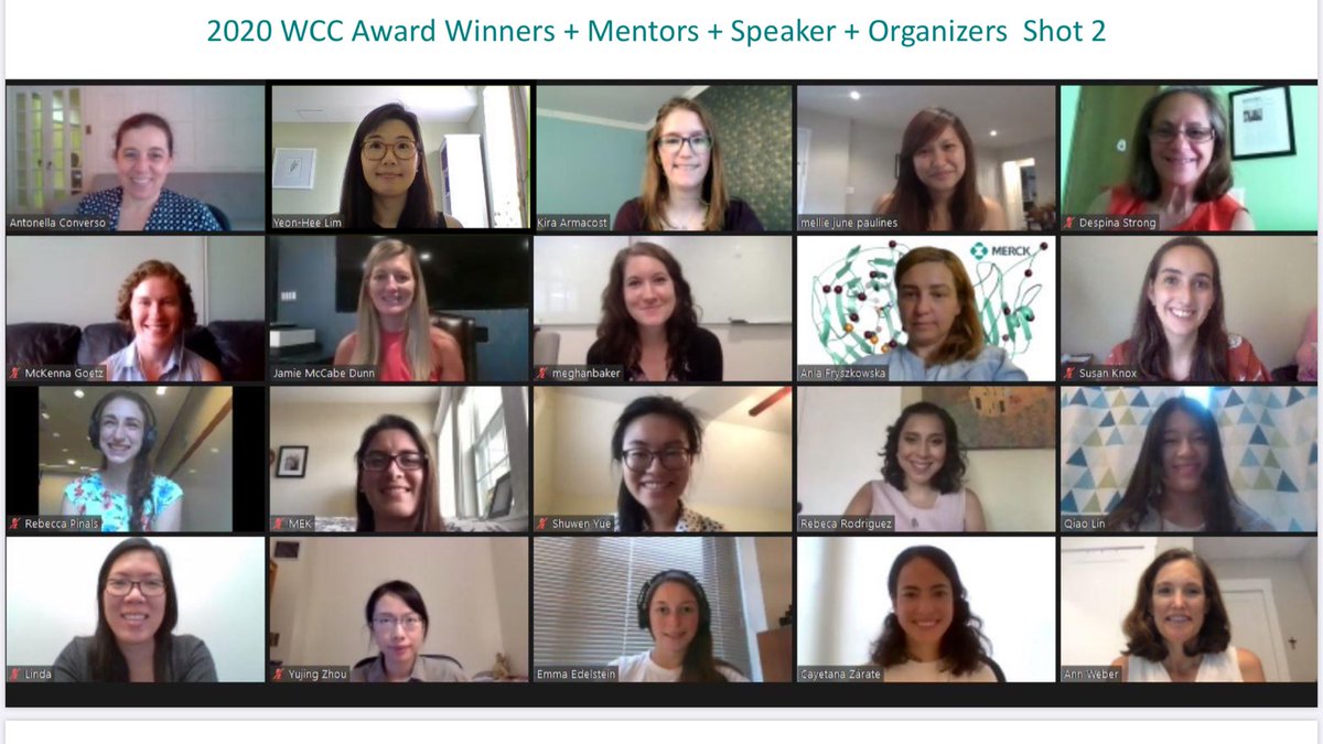 Ruck_chem's tweet photo. Nothing can get in the way of an outstanding WCC Merck Research Award Symposium. Congratulations to all the winners and thanks to the organizers &amp; all the Merck mentors! @AcsWcc #MerckChemistry #womeninchemistry https://t.co/DwrCiIqpdq