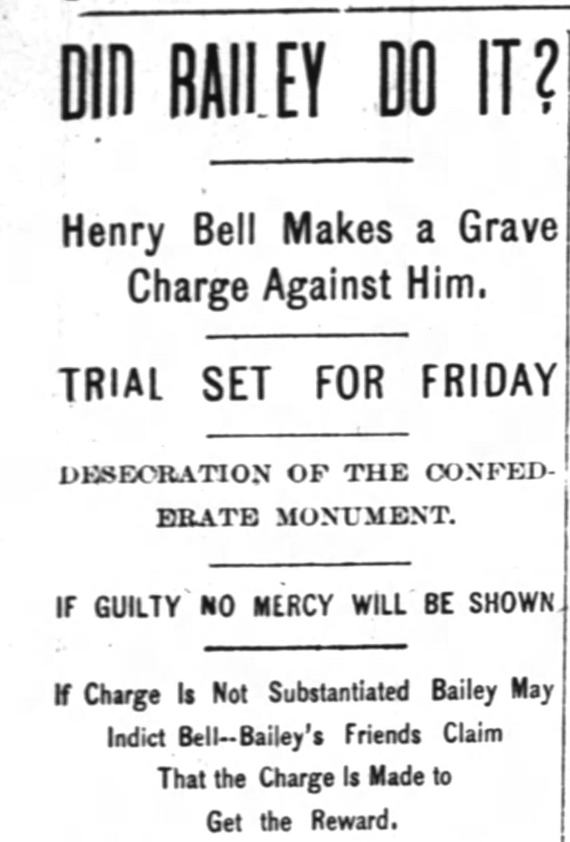 Raleigh, NC, 1898 - Confederate cemetery memorial vandalized.3/