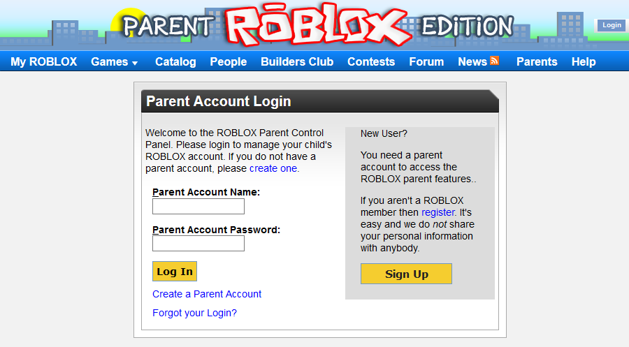 Ivy On Twitter Another Old Piece I Ve Got To Share Today Is Roblox S Parent Accounts A Separate Type Of Account You Could Link To Your Children S Accounts To Set Whether They Could - roblox login page member login