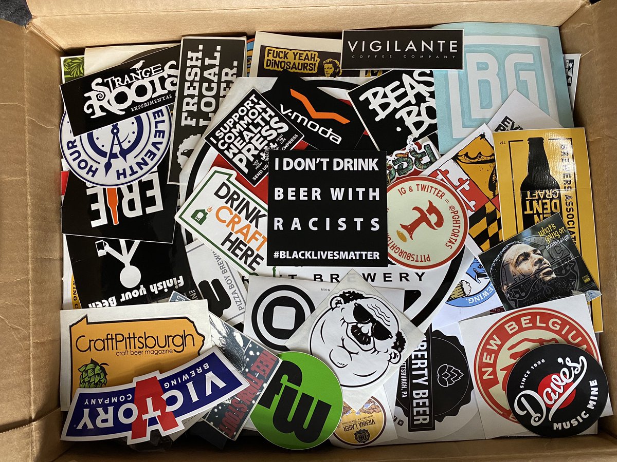 All of the shout outs to @Virginia_Thomas for making my new favorite sticker! Thanks again! #idontdrinkbeerwithracists 🍻✊🏻✊🏼✊🏽✊🏾✊🏿🍻 #BlackLivesMatter