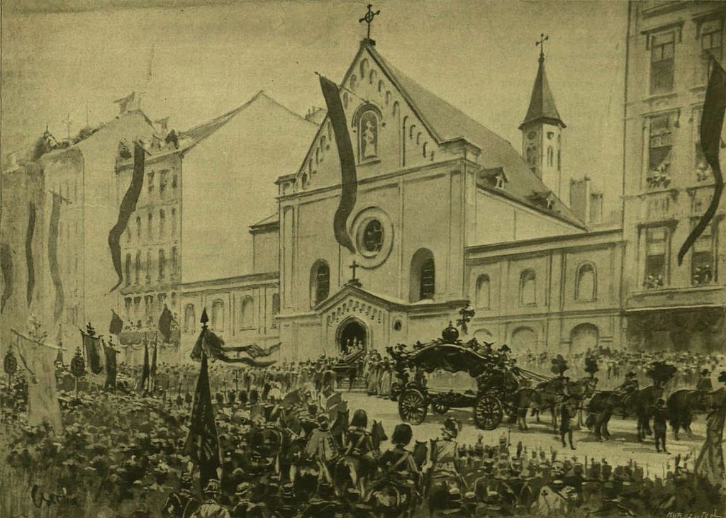 The entire Austro-Hungarian Empire was in deep mourning; 82 sovereigns and high-ranking nobles followed her funeral cortege on the morning of 17 September to the tomb in the Capuchin Church.