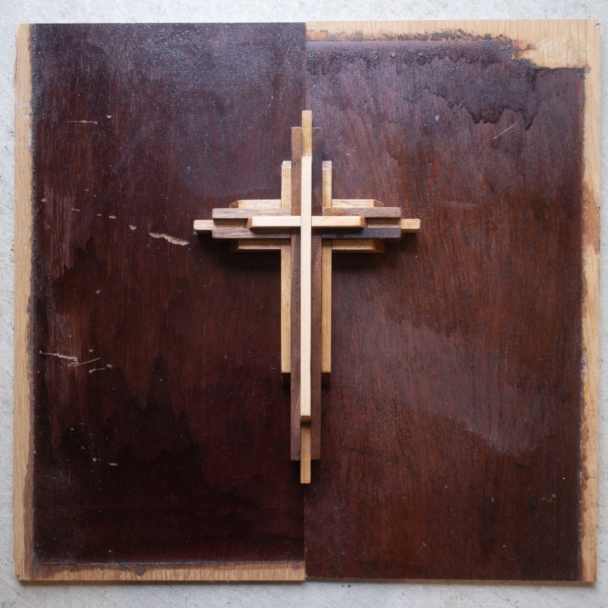 We have 9-inch Layered Crosses in various stages of assembly. 

DIY Plans -> Build Kits -> Fully Assembled Crosses 

Choose your adventure