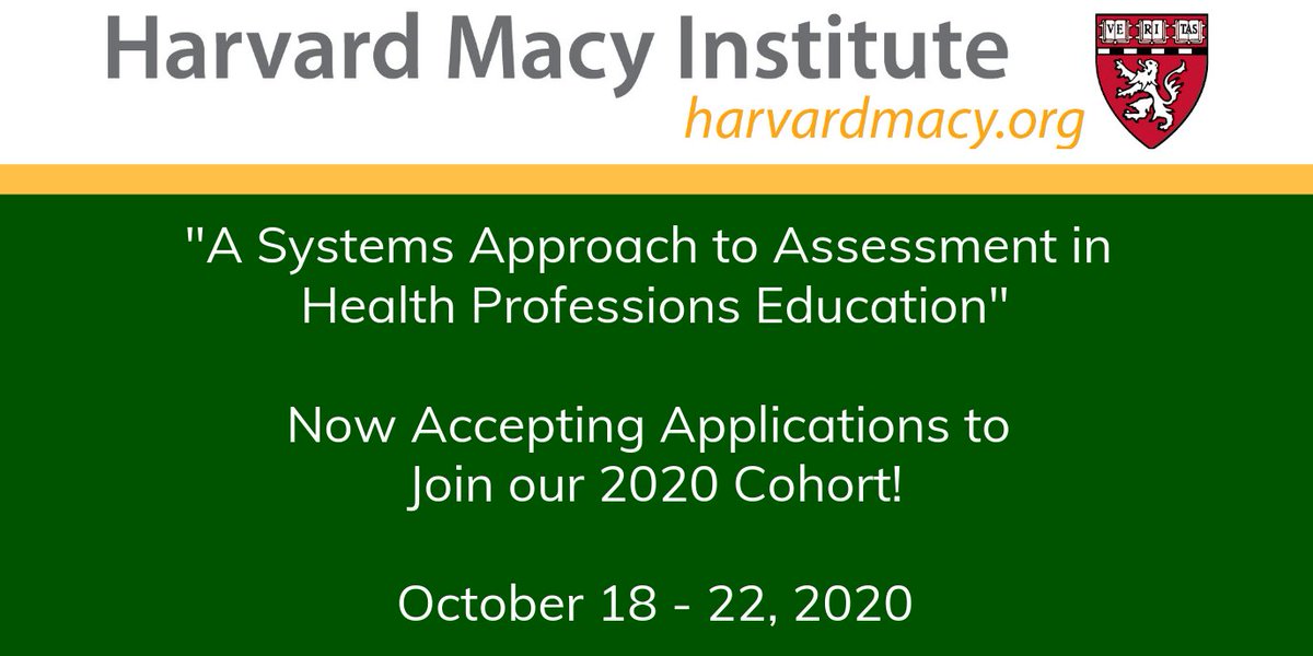 Harvard Macy (@harvardmacy) on Twitter photo <a href="/harvardmed_cme/">HMS Postgraduate & CE</a> <a href="/AretzT/">Thomas Aretz</a> Thank you for tweeting about our virtual Oct 2020 #HMIAssessment <a href="/harvardmed_cme/">HMS Postgraduate & CE</a> course!
We have amazing faculty including <a href="/TCBobcat/">Todd Cassese</a> @JLDBoston <a href="/afornari1/">Alice Fornari EdD FAMEE RDN H-HEC ICF</a> <a href="/mgrichanik/">Mark Grichanik</a> <a href="/ALeichtner/">Alan Leichtner</a> <a href="/TestTransformed/">Matt Lineberry</a> <a href="/Brent_Thoma/">Brent Thoma</a> <a href="/aretzt/">Thomas Aretz</a>!
A few seats remain!
Info here: bit.ly/1HCWqoi <a href="/harvardmed_cme/">HMS Postgraduate & CE</a> <a href="/AretzT/">Thomas Aretz</a> Thank you for tweeting about our virtual Oct 2020 #HMIAssessment <a href="/harvardmed_cme/">HMS Postgraduate & CE</a> course!
We have amazing faculty including <a href="/TCBobcat/">Todd Cassese</a> @JLDBoston <a href="/afornari1/">Alice Fornari EdD FAMEE RDN H-HEC ICF</a> <a href="/mgrichanik/">Mark Grichanik</a> <a href="/ALeichtner/">Alan Leichtner</a> <a href="/TestTransformed/">Matt Lineberry</a> <a href="/Brent_Thoma/">Brent Thoma</a> <a href="/aretzt/">Thomas Aretz</a>!
A few seats remain!
Info here: bit.ly/1HCWqoi