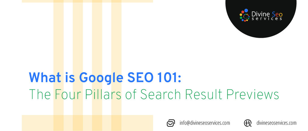 seogeekk's tweet image. What is Google SEO 101: The Four Pillars of Search Result Previews
☞ bit.ly/31BSNMx
#seo #marketing