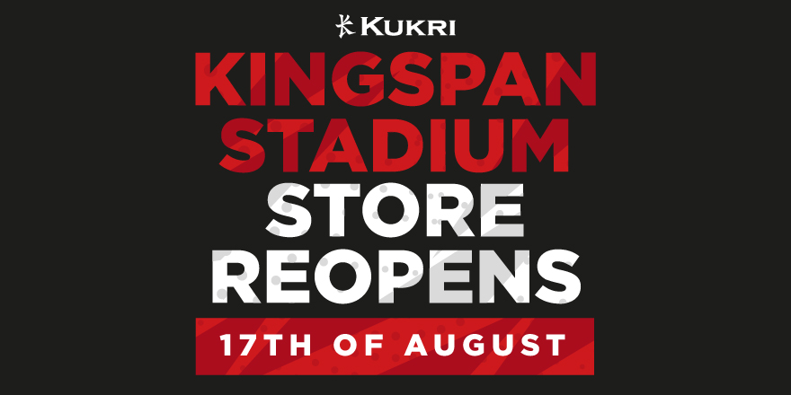 KUKRI STORE REOPENS AT KINGSPAN STADIUM TOMORROW!🏟

🛒Kingspan Stadium store will reopen on Monday 17th August from 11am just in time for the end of season sale🙌
*The shop will close each day between 1pm–2pm

#ReturnToRugby #SUFTUM 🔴⚪️