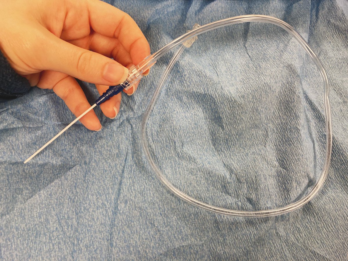 To do this, connect the tubing to your AC while it’s in the vessel. Drop the free end down a little to let it fill about half way with blood, then raise it up. It should slowly fall down the tubing. If it continues to rise, you’re probably in an artery.