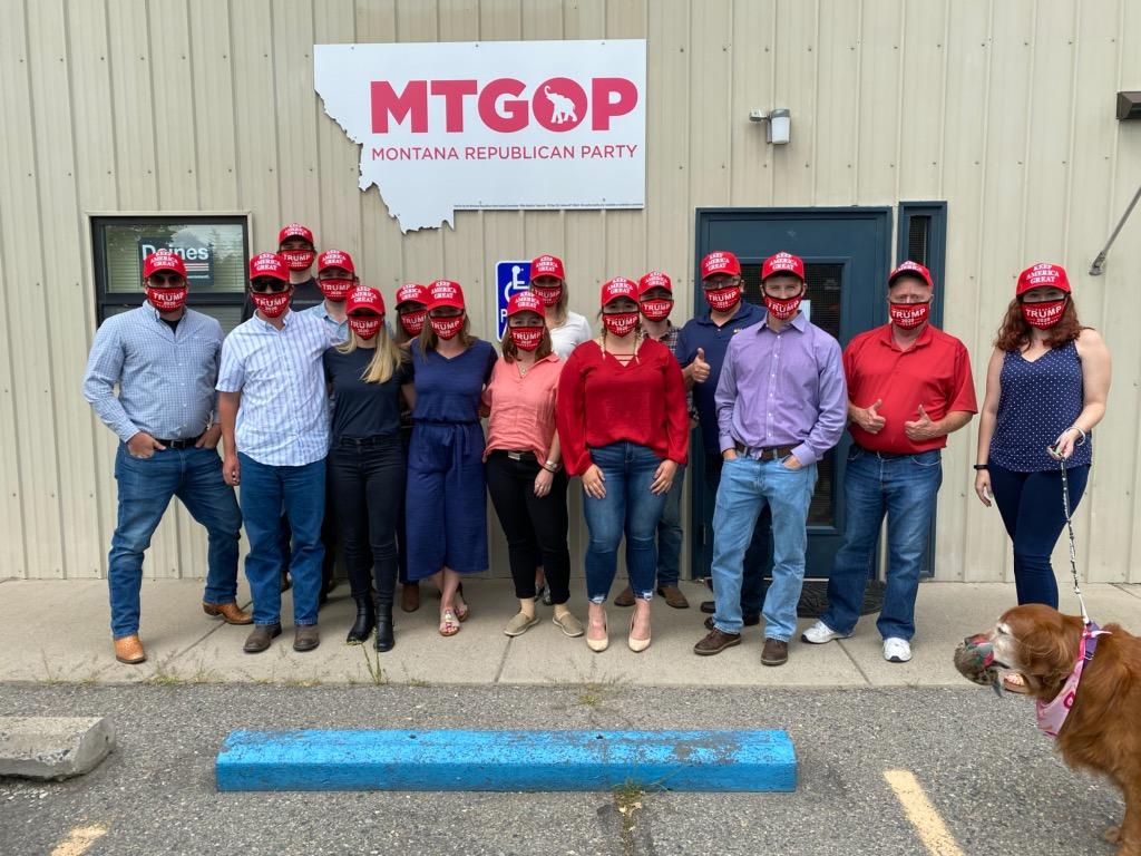 HelenaVictory20's tweet photo. We can't wait to #VoteRed2020! Let's send @SteveDaines and @MattForMontana to DC, and put @GregForMontana in the Governor's mansion, and of course #4MoreYears for the great @realDonaldTrump to #KeepAmericaGreat! 
#Leadright #WinRed https://t.co/UH2rkpZbvV