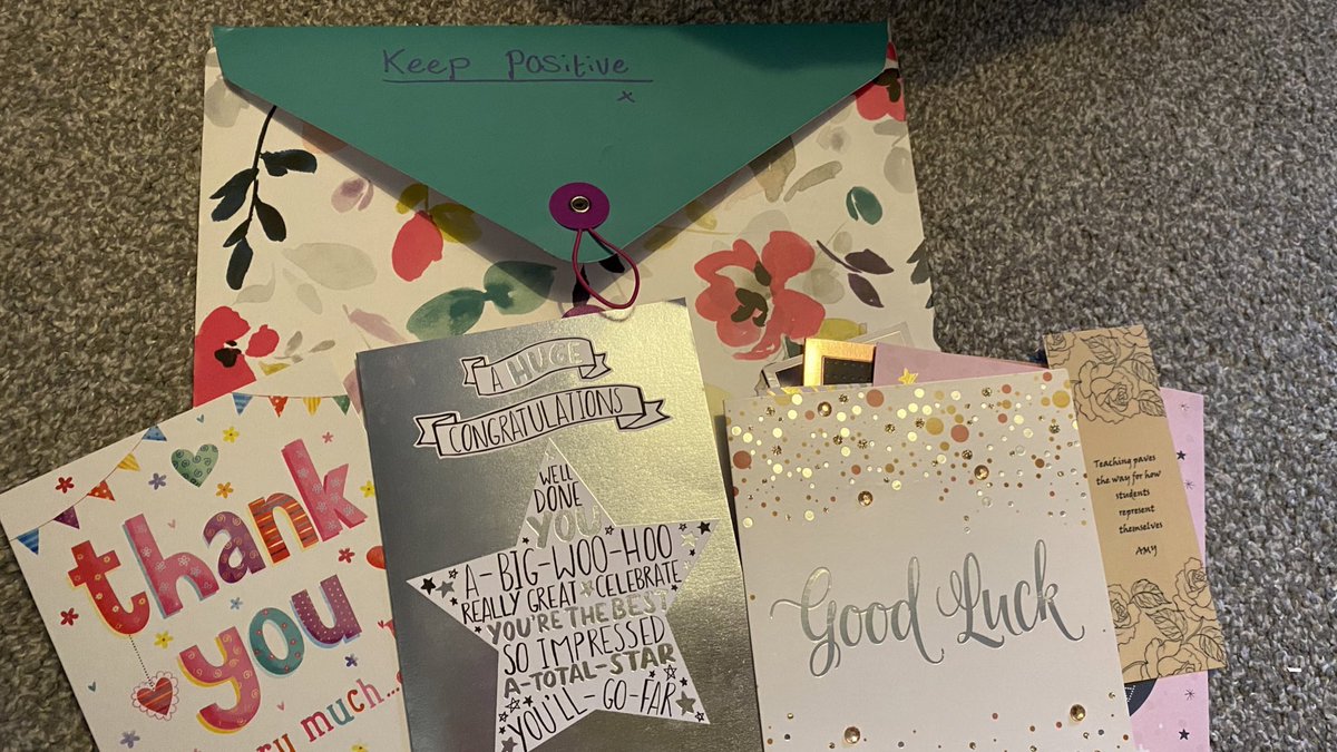 MrsAHarris_'s tweet photo. @PhilMcCahillSTP @MrTs_NQTs Keep a positivity folder for those day when nothing seems to go right. Mine is filled with positive messages and cards to cheer me up #NQTTips #NewTeachers https://t.co/FY9TTqZyE0