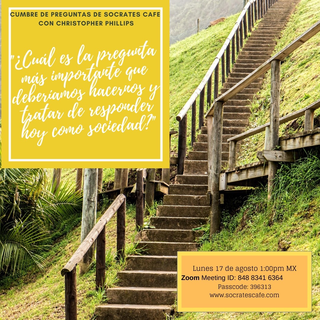 ChristopherCafe's tweet photo. Que nos acompanan! Nuestra primera edicion especial Socrates Cafe - una Cumbre de Preguntas. Para crear una sociedad mas participativa y conectada @PMovimiento #trustbaseddemocracy true #trustbasedphilanthropy https://t.co/KBfV7pzUbl
