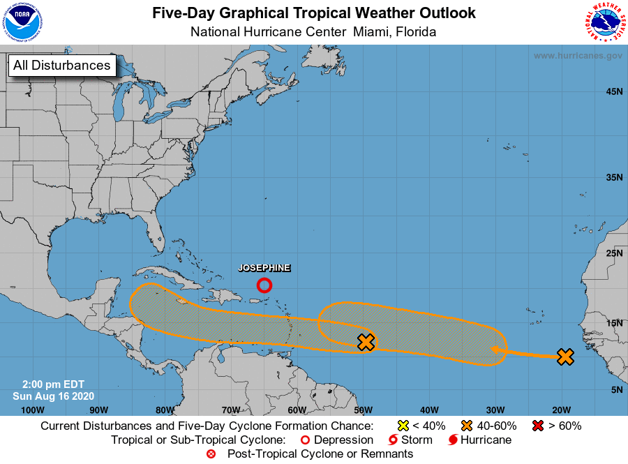 Thread regarding the two AOI's in the MDR.Both systems have a 40% chance of development in the next five days.