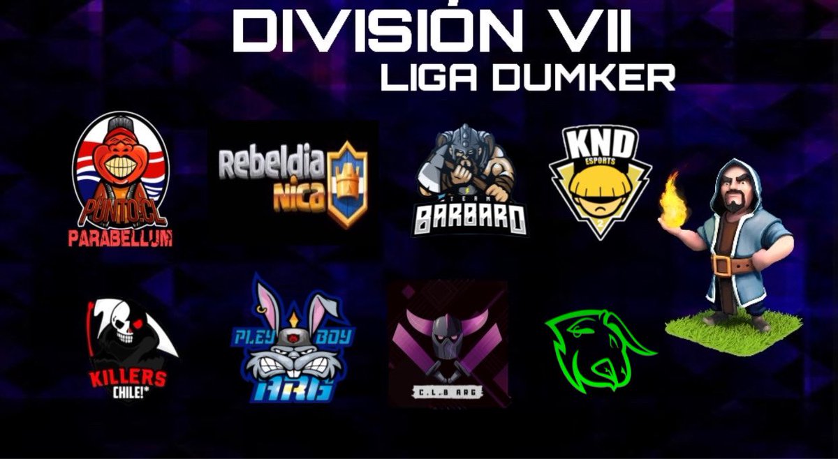 División 7 - Liga Dumker 🎖

@PUNTOCL_PBM 
<a href="/NicaRebeldia/">Rebeldia Nica</a>
<a href="/team_barbaro/">⚡Team Bárbaro™️</a>
<a href="/KND_AC/">KND 2</a>
<a href="/BullStars_Acd/">𝗕𝘂𝗹𝗹𝗦𝘁𝗮𝗿𝘀 𝗔𝗰𝗮𝗱𝗲𝗺𝘆™</a>
<a href="/PleyboyArg/">PleyBoy Arg</a>
<a href="/CLBargentina_CR/">C.L.B ARG ©</a>
<a href="/KillersChile/">TeamKillersChile!*</a>