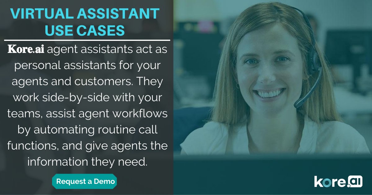 koredotai's tweet photo. Enterprises can improve their contact center with 𝐊𝐨𝐫𝐞.𝐚𝐢 agent assistants. Learn how - https://t.co/eL3yPoUbCf

#AgentAssistant #ContactCenter #CallAutomation #VirtualAgents #NLU #EnterpriseAI https://t.co/BglNXTNZHy