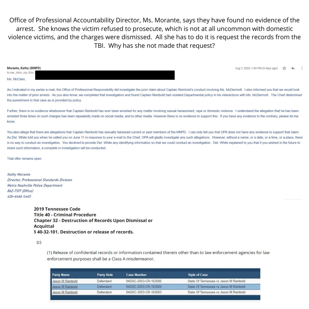 silent_no_longe's tweet photo. @MNPDNashville claims no evidence of #JasonReinbold arrest, even though they have case numbers. Why won't they get the info from the TBI?
#StoptheCoverup #WeGotYourBack #BelieveSurvivors #SilentNoLongerTN
Metropolitan Nashville Police Department @JohnCooper4Nash https://t.co/RadDJ2YPRl