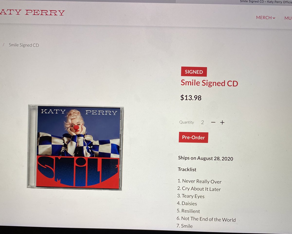 Now that is fucking INSANE!!!!! The second it went up I went to buy a copy typed in my info and it was SOLD OUT!!!!! What the Actual Fuck!!!!! They sold out in less than 2 Minutes   #Smile  #SmileSunday  @katyperry