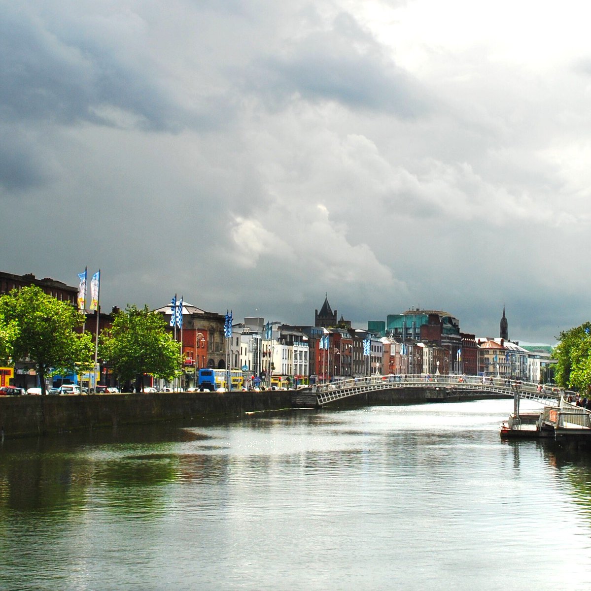 Liberty Hall, the Ha’penny Bridge & George’s Street.