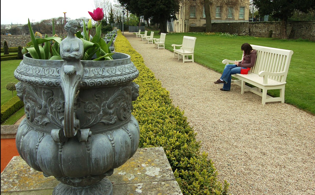 Dame Street sunset, Kilmainham Hospital & an old house on Essex Street.
