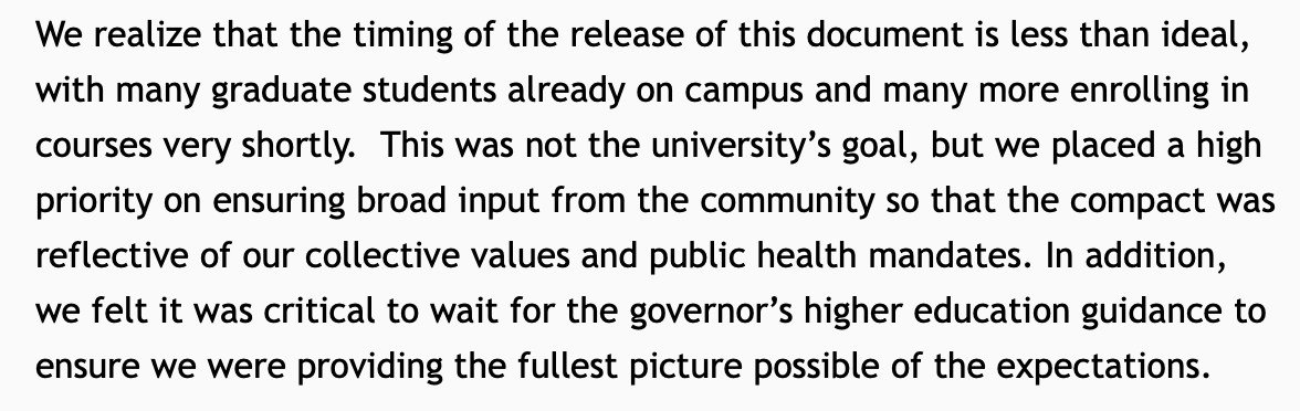 The Stanford  #CampusCompact has been in the works for weeks! If they weren't going to consult students and post-docs, why did they wait until registration to drop it on us? No signature = no classes, no stipend https://twitter.com/EganPeltan/status/1294817028864270338?s=20