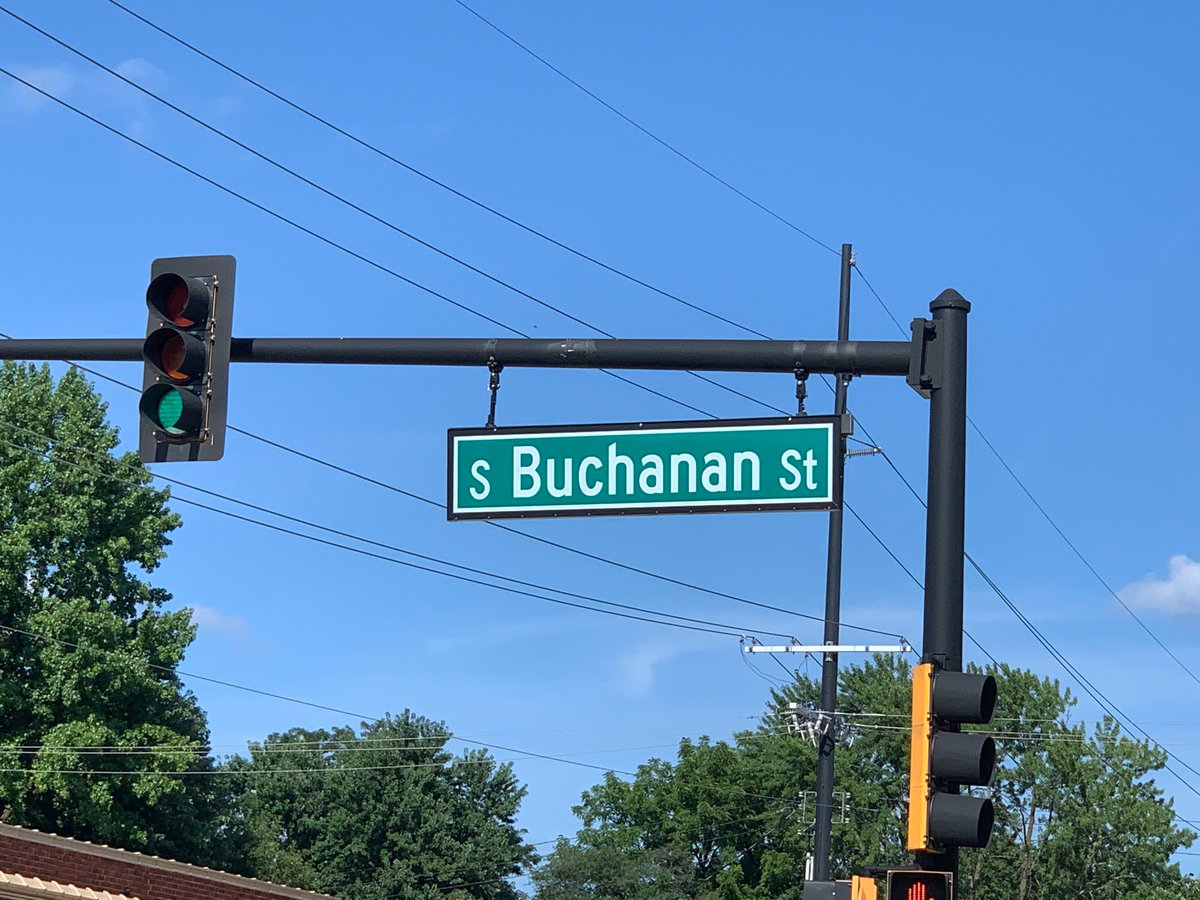 One of the busiest streets in Edwardsville, Illinois, where my institution is located, is Buchanan St. It cuts a path right through the center of the city, leading straight to the vibrant downtown district. /13