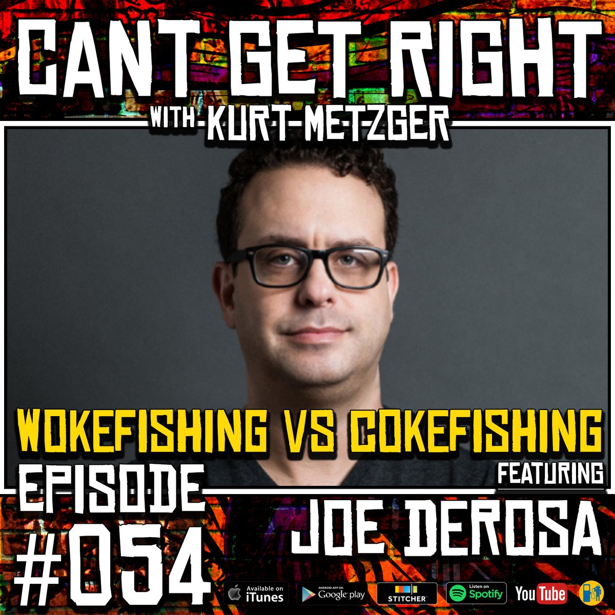 kurtmetzger's tweet photo. This week I have #JoeDeRosa on Can't Get Right. The episode is available RIGHT NOW for members @GaSDigital.
Not a member? Use promo code KURT for a 14 day free trial!

It will also stream TODAY for FREE at 7pm est on https://t.co/WmMApwTAyD https://t.co/o3TqmFg9yj