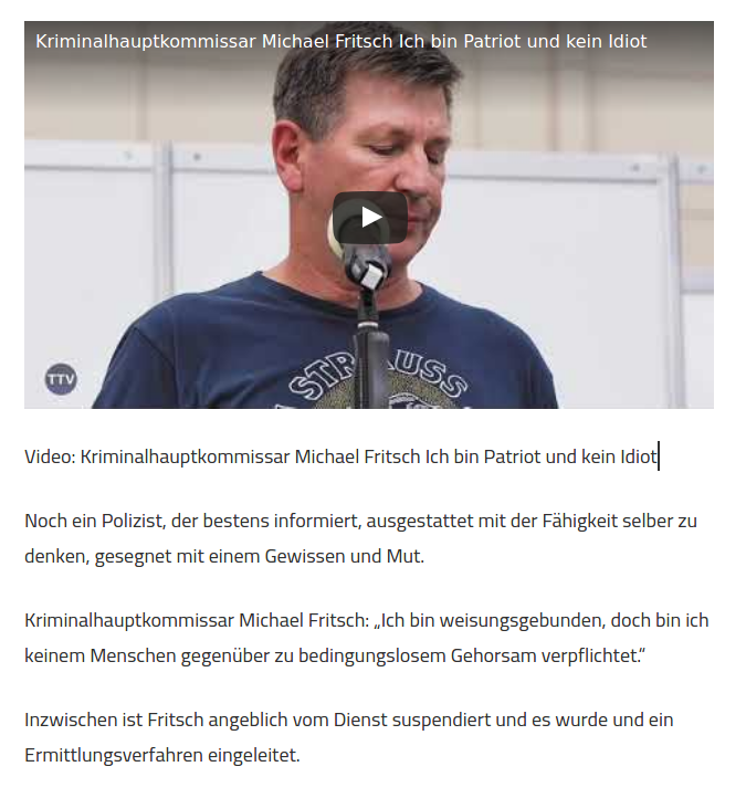 LGcommaI's tweet photo. "Rede des Kriminalhauptkommissars #MichaelFritsch am 9. August 2020 in Dortmund. Wenn sie Polizeibeamtin oder #Polizeibeamter sind, hören Sie ihm doch bitte zu. Er zeigt in sehr sachlicher und fundierte Art und Weise die Missstände auf, die aktuell in Deutschland herrschen.." https://t.co/DG0GsgXcTk