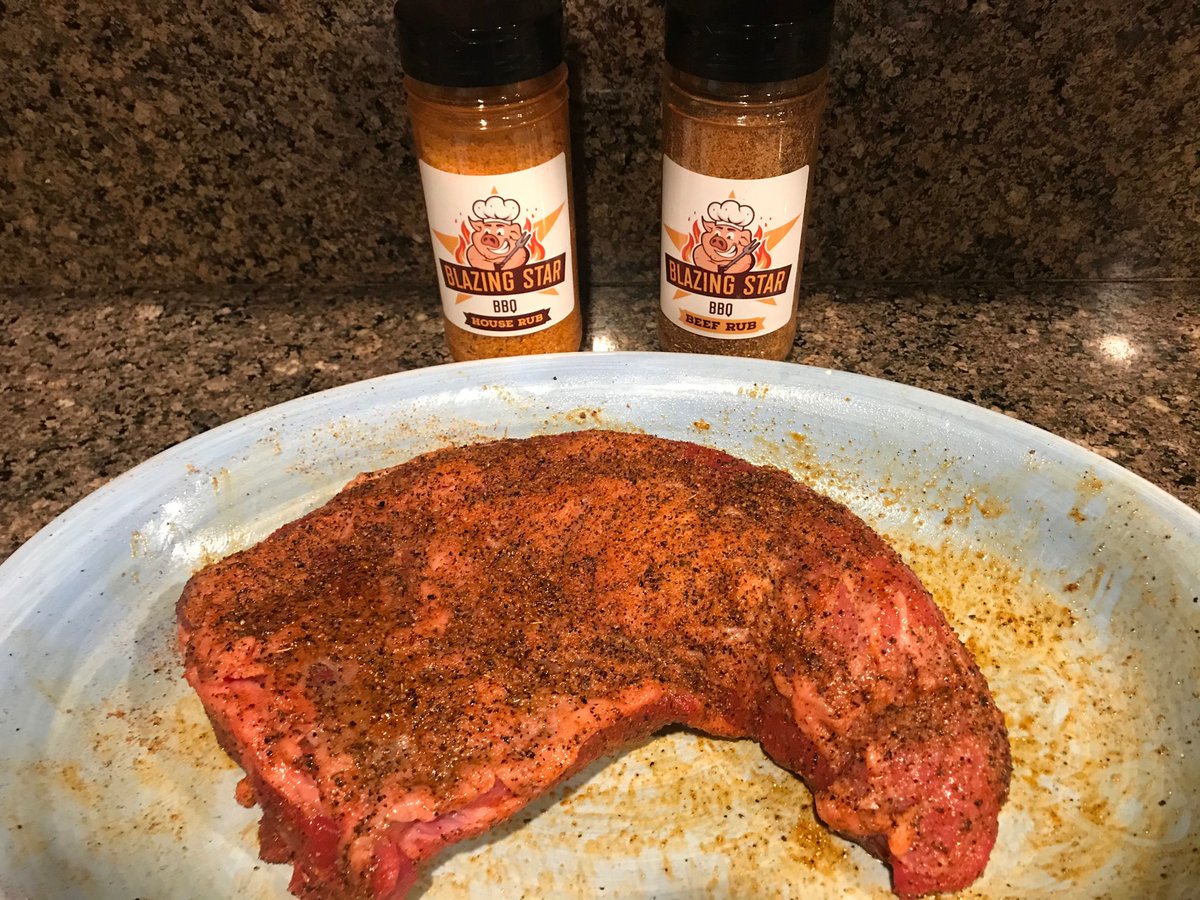 ROLLNWITMAHOMES's tweet photo. It’s about to go down with the @blazingstarbbq rubs on a tri-tip. #bbqrub #blazingstarbbq #smoker #BBQ #tri-tip #beefrub #houserub https://t.co/PiMuRPl4EA