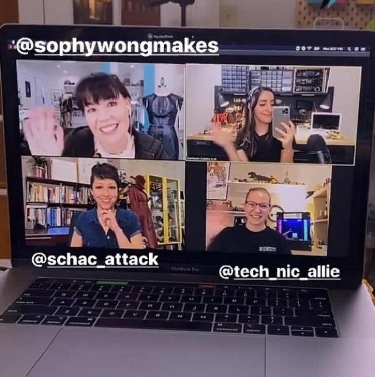 Starting on the hour! A panel on <a href="/makerfairemiami/">Maker Faire Miami</a> free virtual platform. It’s <a href="/sophywong/">sophy wong</a> <a href="/schac_attack/">Jen Schachter</a> <a href="/estefanniegg/">a woman online</a> and I. How amazing is that? Don’t miss it! Join us now sign up free at <a href="/makerfairemiami/">Maker Faire Miami</a> and post your Q’s on the Whoova event App!