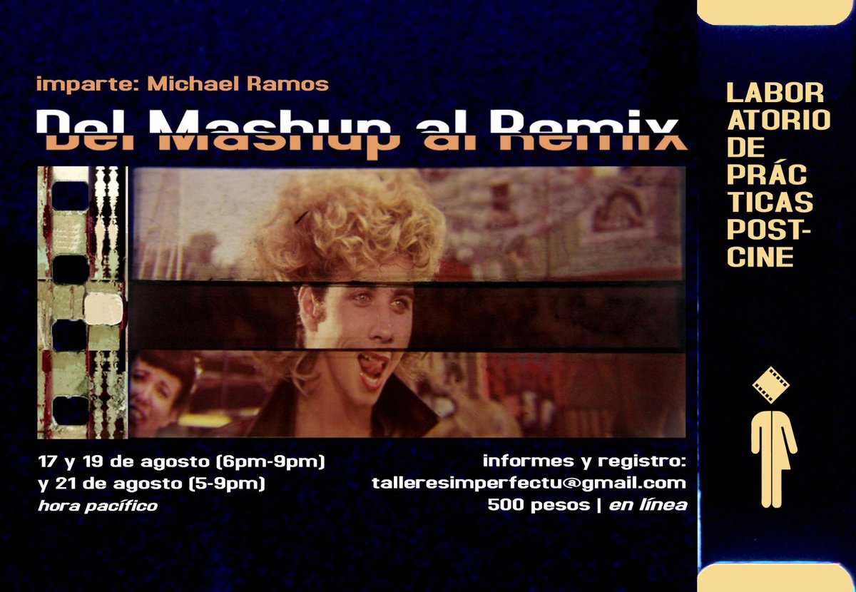 ImperfectuFest's tweet photo. 💡 Mañana iniciamos nuevo taller con Michael Ramos Araizaga: Del Mashup al Remix. 

¡Todavía tienes tiempo de inscribirte!
✉️ Contáctanos e inscríbete por mensaje o al correo: talleresimperfectu@gmail.com https://t.co/m8kYGXXMLQ