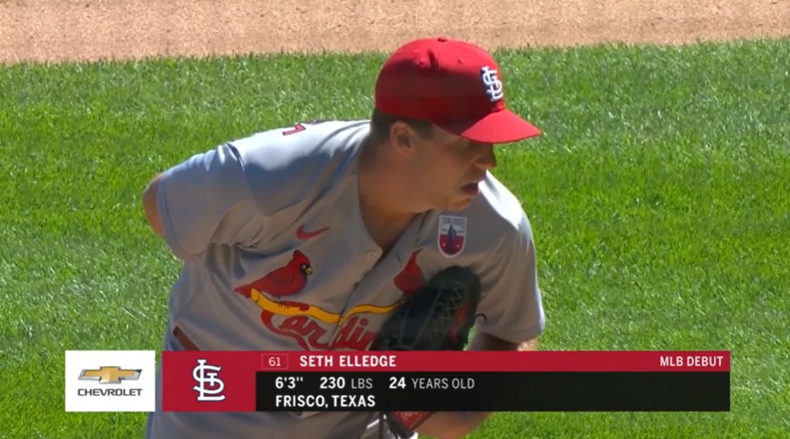 19,789th player in MLB history: Seth Elledge- 4th round pick by SEA in '17 out of Dallas Baptist- traded to STL for Sam Tuivailala in July '18- been a reliever since freshman year at DBU (where he was the closer 2 out of 3 years)- career 11.6 K/9 in MiLB- reached AAA in '19