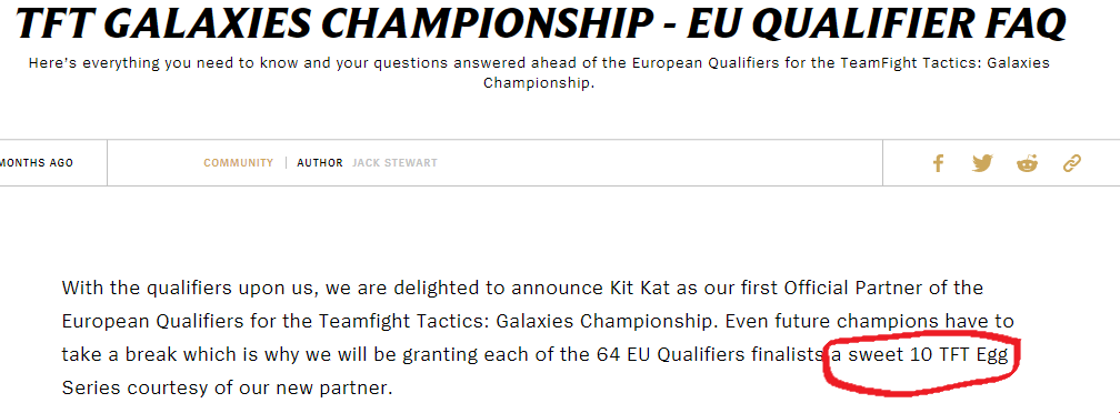 MilkTFT's tweet photo. I THOUGHT THE ENTIRE EU SEASON BEING ONLY EGGS AS A REWARD WAS A MEME , BUT IT'S ACTUALLY TRUE LMAO. YOUR ENTIRE PRIZE POOL IS TFT EGGS. https://t.co/wk9BleAMTv