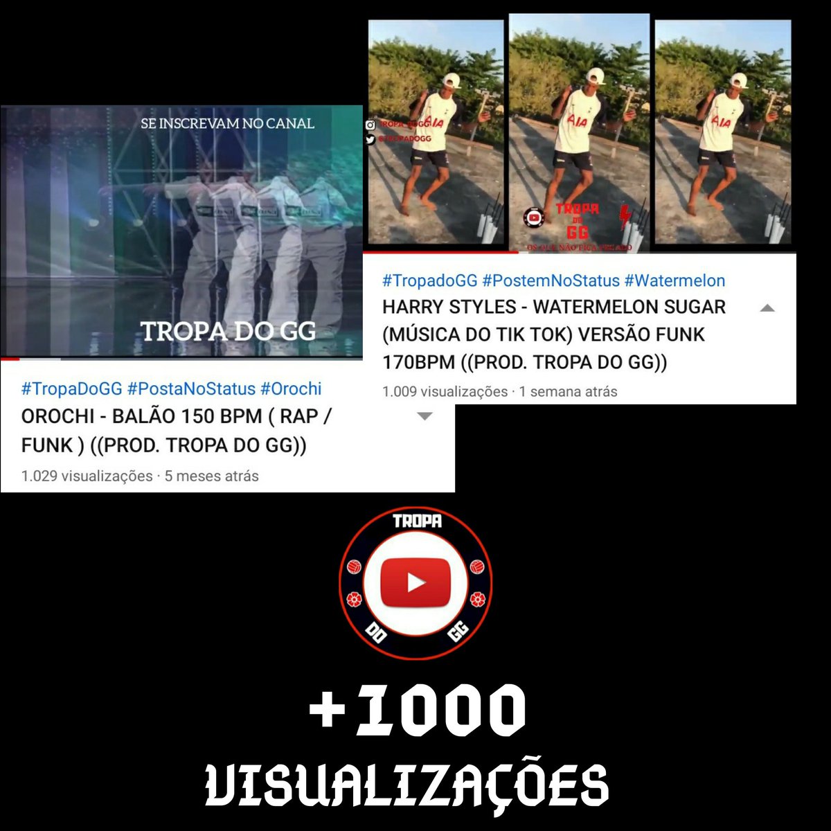 TropadoGG's tweet photo. Passando aqui pra agradecer a todos que visualizaram esses 2 vídeos! Duas produções da tropa que superaram a marca de 1000 views. Valeu, galera!! Que venha mais e mais!!!! https://t.co/jirwxlKbFX