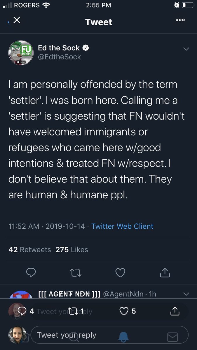 So <a href="/EdtheSock/">Ed the Sock</a> is disingenuously deflecting people calling him out for racism, by saying he is super concerned about Indigenous people. 

Am I the only one who remembers what an asshat he has been to Indigenous people?