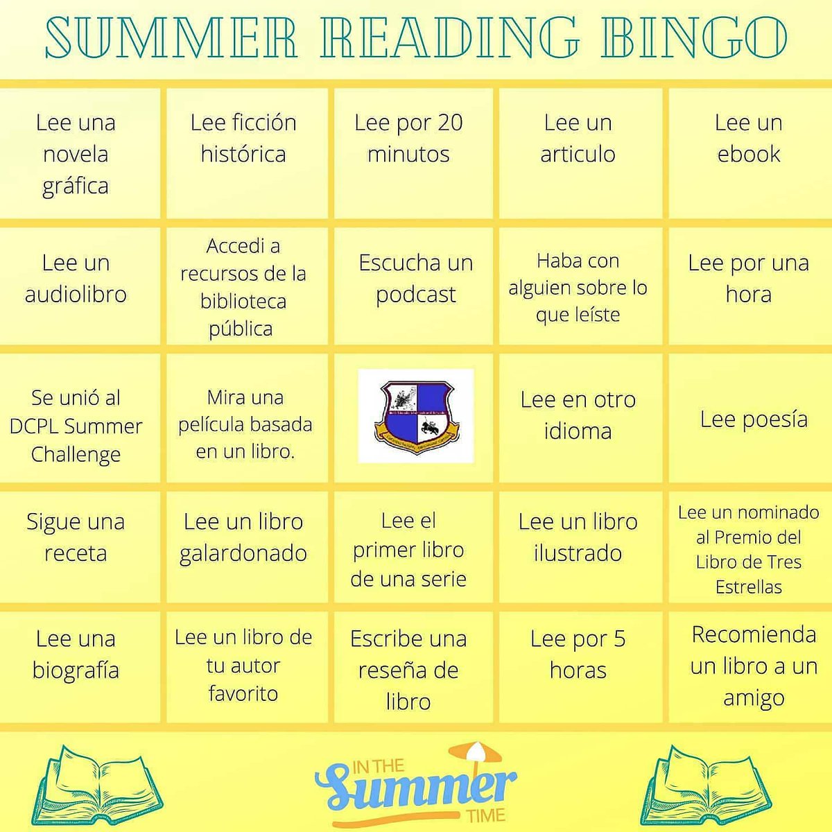 angfalkenberg's tweet photo. I finally finished the 25 Books Campaign challenge. 😅 I also managed to get Bingo a few times during my summer reading. How did you do? #25BooksCampaign #CHECReads #DCPSReads #DCPSNeedsLibrarians #DCPSLibrariansChampionLiteracy #LibrarianLiteracyLeaders #summerreading @CHECDC https://t.co/kDmoYhU1rP