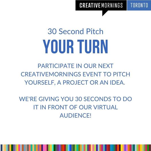 Toronto_CM's tweet image. Our #CMStress Virtual event is on August 21st! Interested in pitching your side project, a charity you're involved with, a job alert, or your work for hire at our next CreativeMornings/TO event?
Check the link: docs.google.com/forms/d/e/1FAI…!
#CMTO #CreativeMornings #toronto