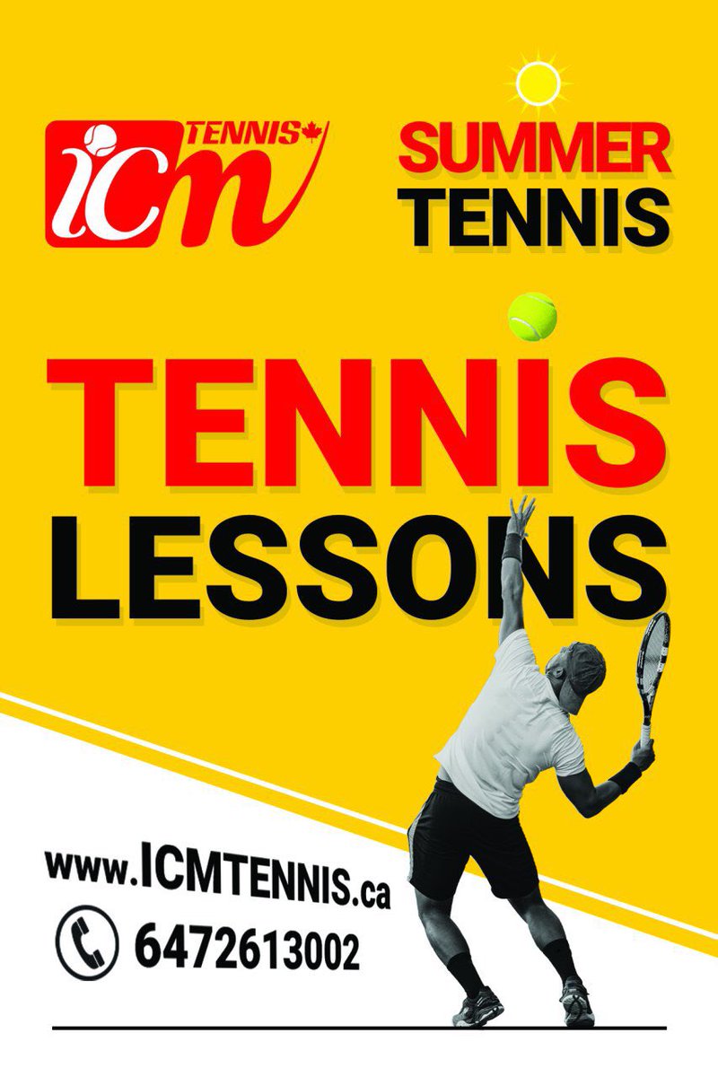 Tennis Lesson in Oshawa | With Pro Coaches at ICM Tennis | Register Online| icmtennis.com
Kids &amp; junior and adult programs including private and semi-private lessons High performance and Tennis aerobic.
📍Brookside Park,Glencastle Ave, Oshawa,ON