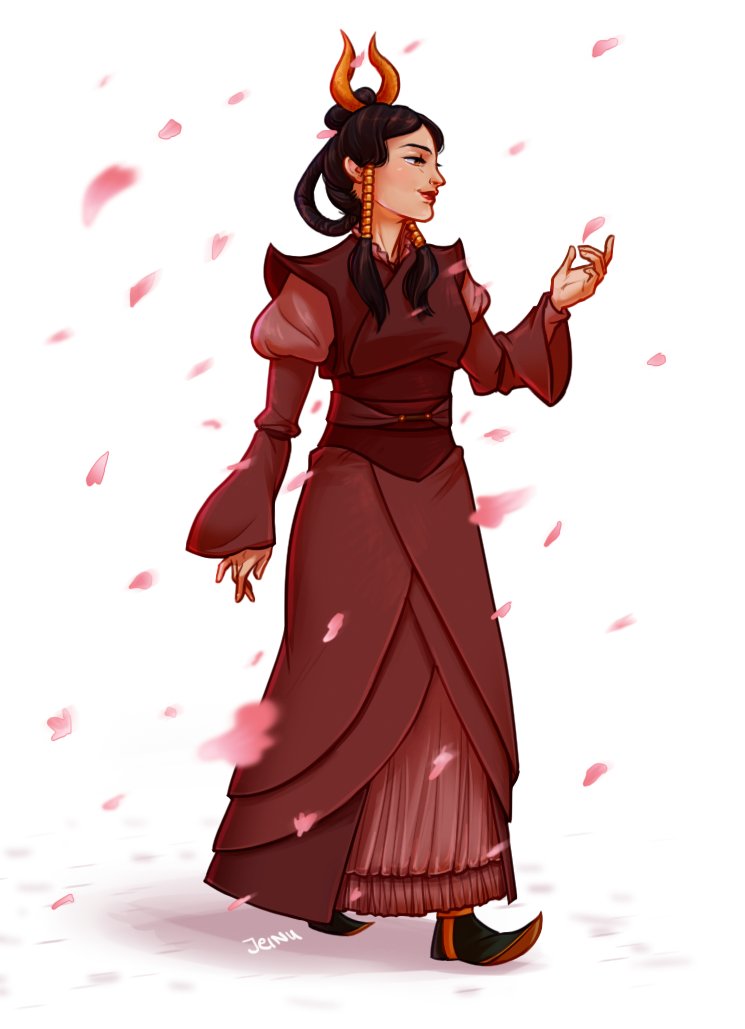 <-among the victims of the disease. Having died with no heir and his nearest family in exile the nation was about to plunge into chaos without a leader. As Avatar Jeinu saw it as her deuty to lead her people through this crisis and so she stept up and became Fire Lord. She->
