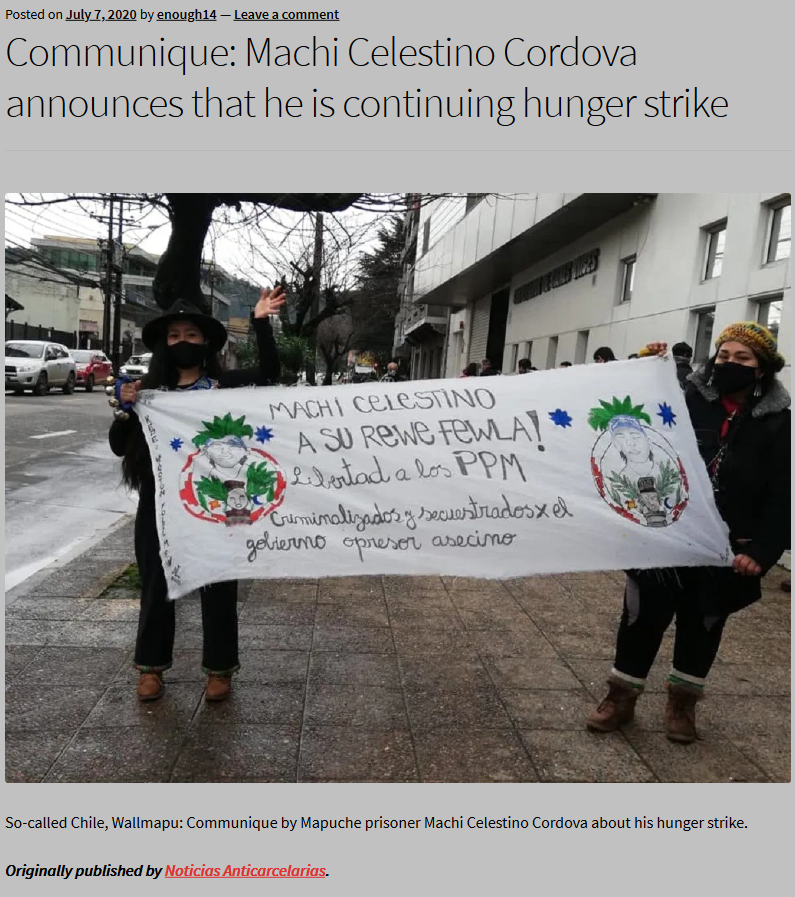 WgarNews's tweet photo. @age_no_barrier @3wombats @BlakandBlack @WhteRbbnAdvocat @CartwheelPrint @JennyPineapple2 @twtrrr @IAF__FAI @Girrali @CapesJoy @ActionAssange @Watershedd @lynlinking @GerryGeorgatos @NspTrp @NatIndigTimes @AnimaeOK @RachelQuayle08 @FatherBob @geoffrey_payne @lobbycoorg @BakchosGlass @RobRobbEdwards @anne_clothier @RightsLGBTI @rjstrikers @DebKilroy @ShutYouthPrison @dicwc @L_DeWeaver @bugwannostra @lizettewatson2 @DrAliceClark @joewilliams_tew @EdmJbg @GoldCoastNurse @MeganKrakouer @Michz45 @01000011CS @KingLouisRocks @MigalooAllies @LadyPoop2 @PixieYugen @mormorlady @xskinn @earthma23 @davidbewart @exquisite_xqsit @Anamuri3 '#Chile: #100thDayOfHungerStrike by #Mapuche #SpiritualLeader #CelestinoCordova' #GLauthor #PedroAlvarez #GreenLeft @GreenLeftOnline https://t.co/k5mFW8mmHz | #DecoloniseAboriginalCulture #DecolonizeFirstNations | #WGARmob #WGARcompilation of 16thAug2020: https://t.co/P18Qsik0Nb https://t.co/TgJ5sd9Rd9