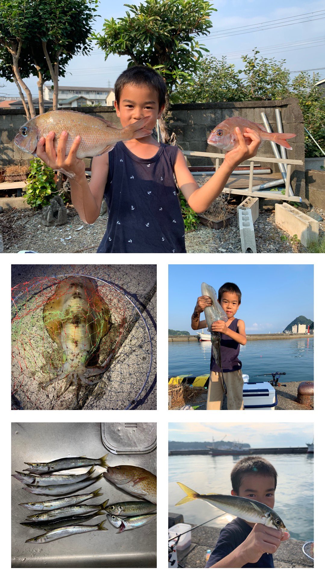 隈部周作 ブランディングプロデューサー 夏季休暇は 妻の実家の沼津で釣り カゴ釣りで真鯛 ネンブツダイ泳がせてアオリイカ ジグサビキでカサゴ カマス オオモンハタ