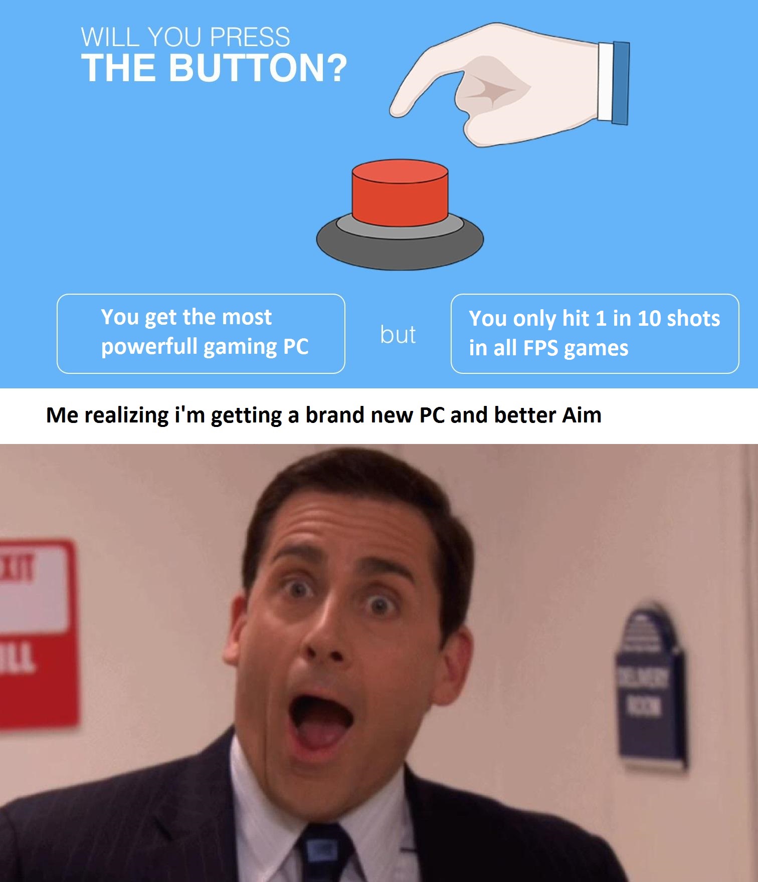 The best Would You Press The Button memes :) Memedroid