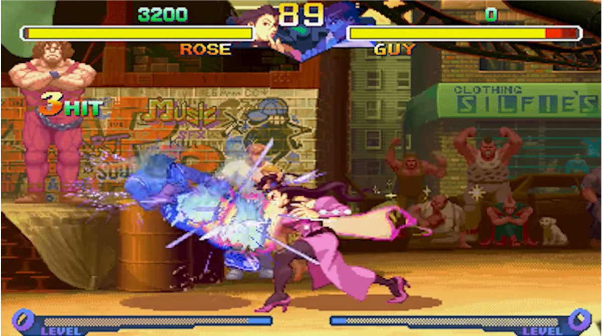 Before I go though, there's one thing that I didn't mention about Rose yet--and its one of THE coolest things about her. She has without a doubt the coolest Alpha Counter in all of Street Fighter, infamously known as the "Soko Made Yo!"