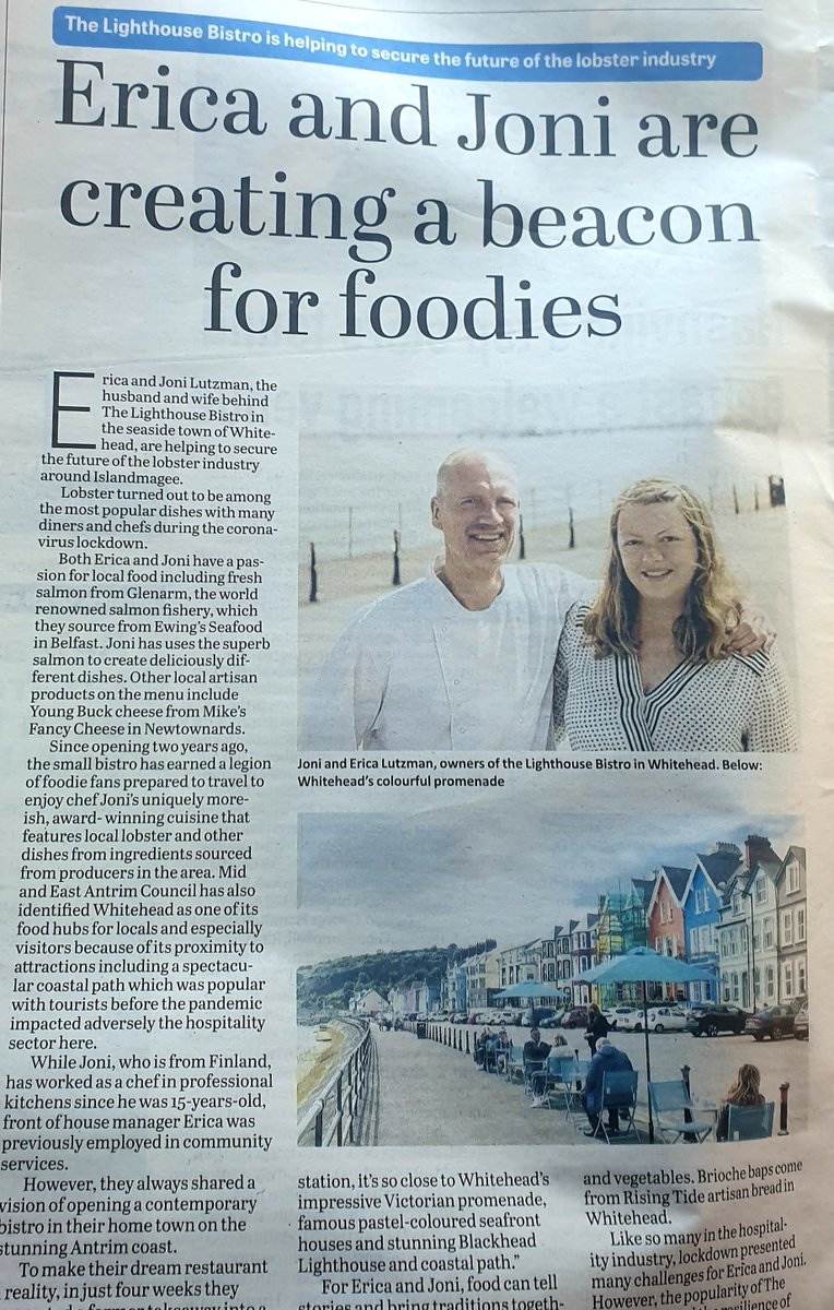 LH_Bistro's tweet photo. Thanks @News_Letter for a super write up! #newsletter #thelighthousebistro https://t.co/Lb5lGS2Jwy